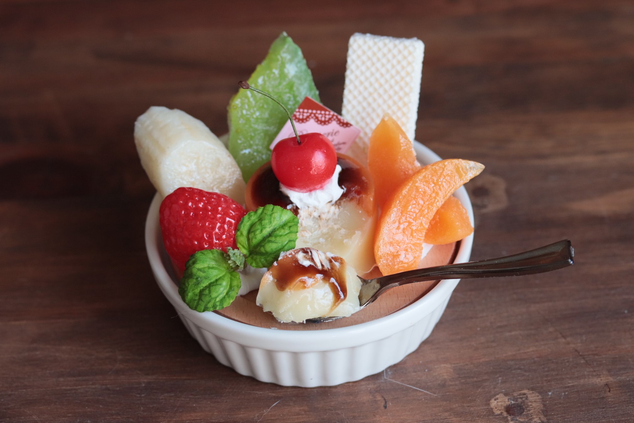 食べかけプリンア・ラ・モード